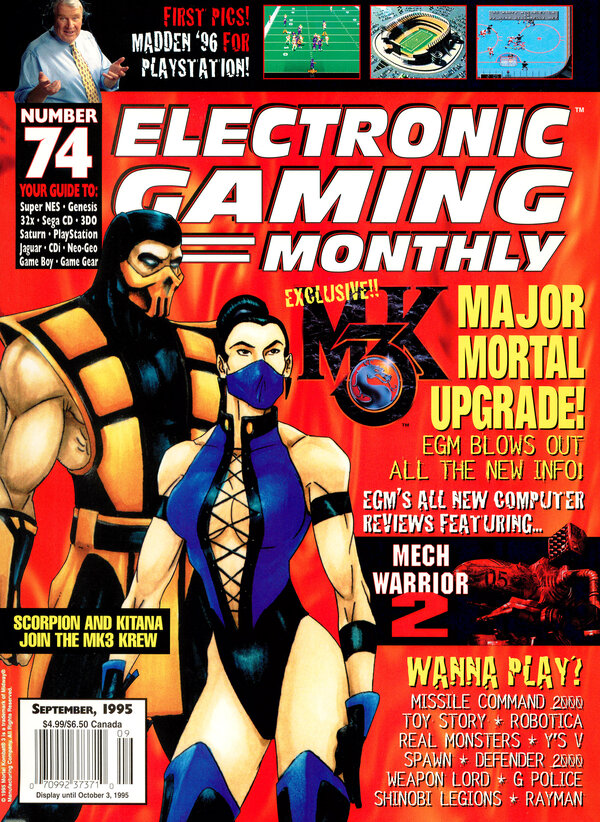 Electronic Gaming Monthly Issue 074 (September 1995) cover